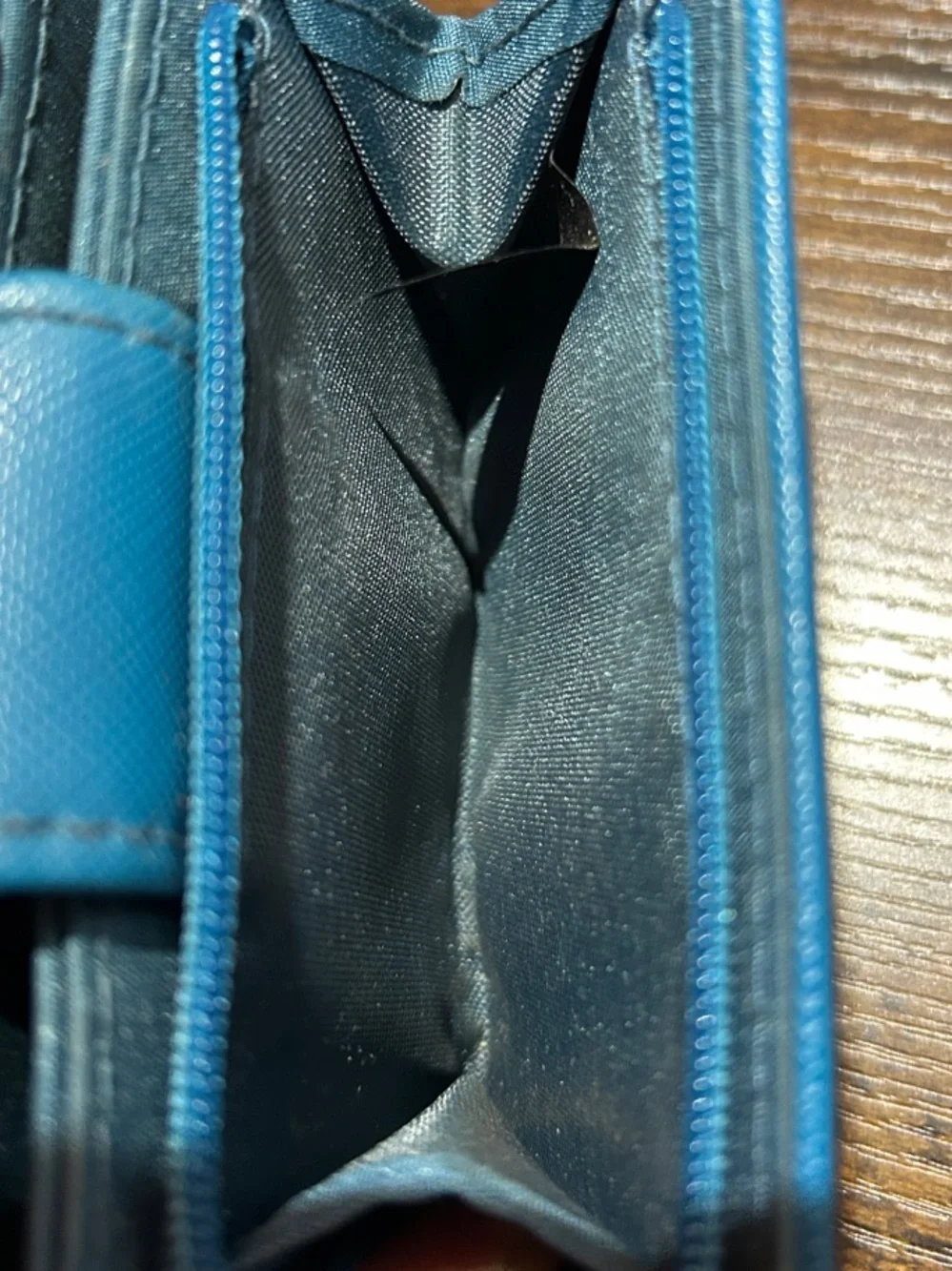 Everyday Compact Blue Women's Wallet with Secure Snap Tab